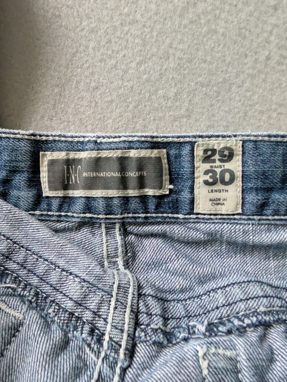 Y2K Pocket Detail Distressed Contrast Stitch Flare Jeans Light Wash Size 29/8 image 7